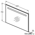 Огледало за баня с осветление 100x70 cm Ideal Standart Mid T3343BH