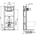 Комплект структура за вграждане с конзолна тоалетна TESI Aquablade Ideal Standart T386801 бутон по избор