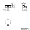 Сифон за поддушово корито с декоративен капак Ultra Flat New, Ideal Standart, T4493V3