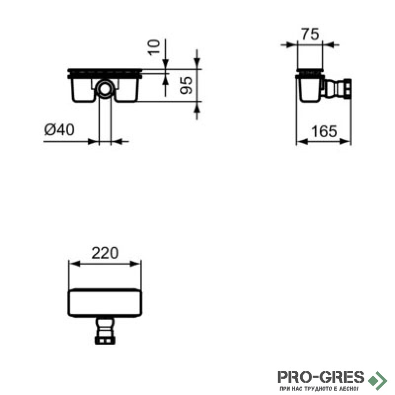 Сифон за поддушово корито с декоративен капак Ultra Flat New, Ideal Standart, T4493V3