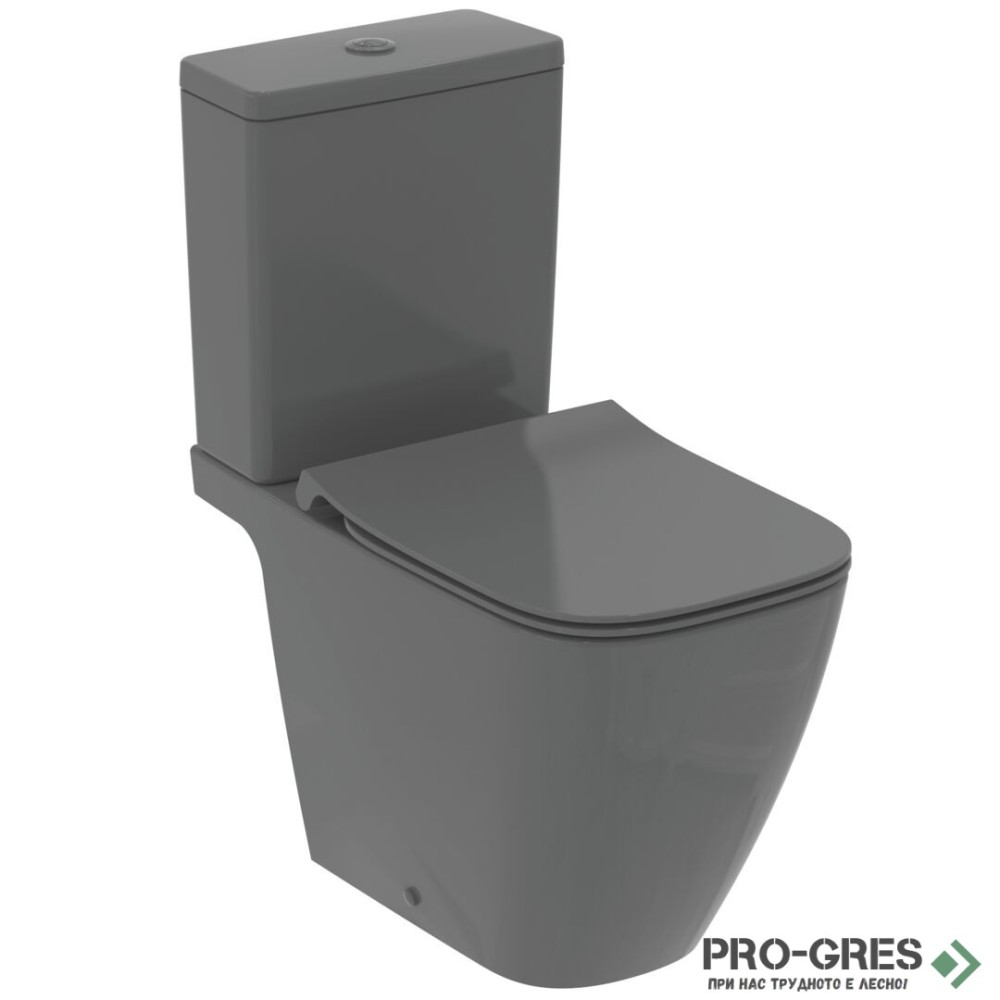 Моноблок с хоризонтално оттичане сив гланц I.LIFE B IDEAL STANDARD T534858