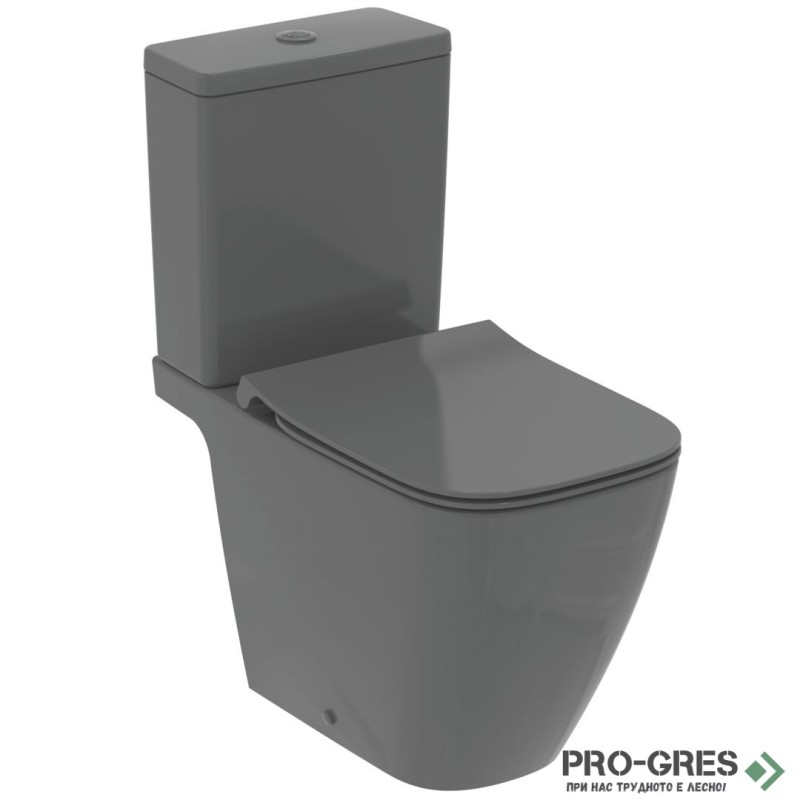 Моноблок с хоризонтално оттичане сив гланц I.LIFE B IDEAL STANDARD T534858