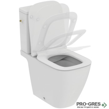Моноблок I.life B Rimless+ комбинирано оттичане,капак с плавно затваряне, бял Ideal Standart T5348HY