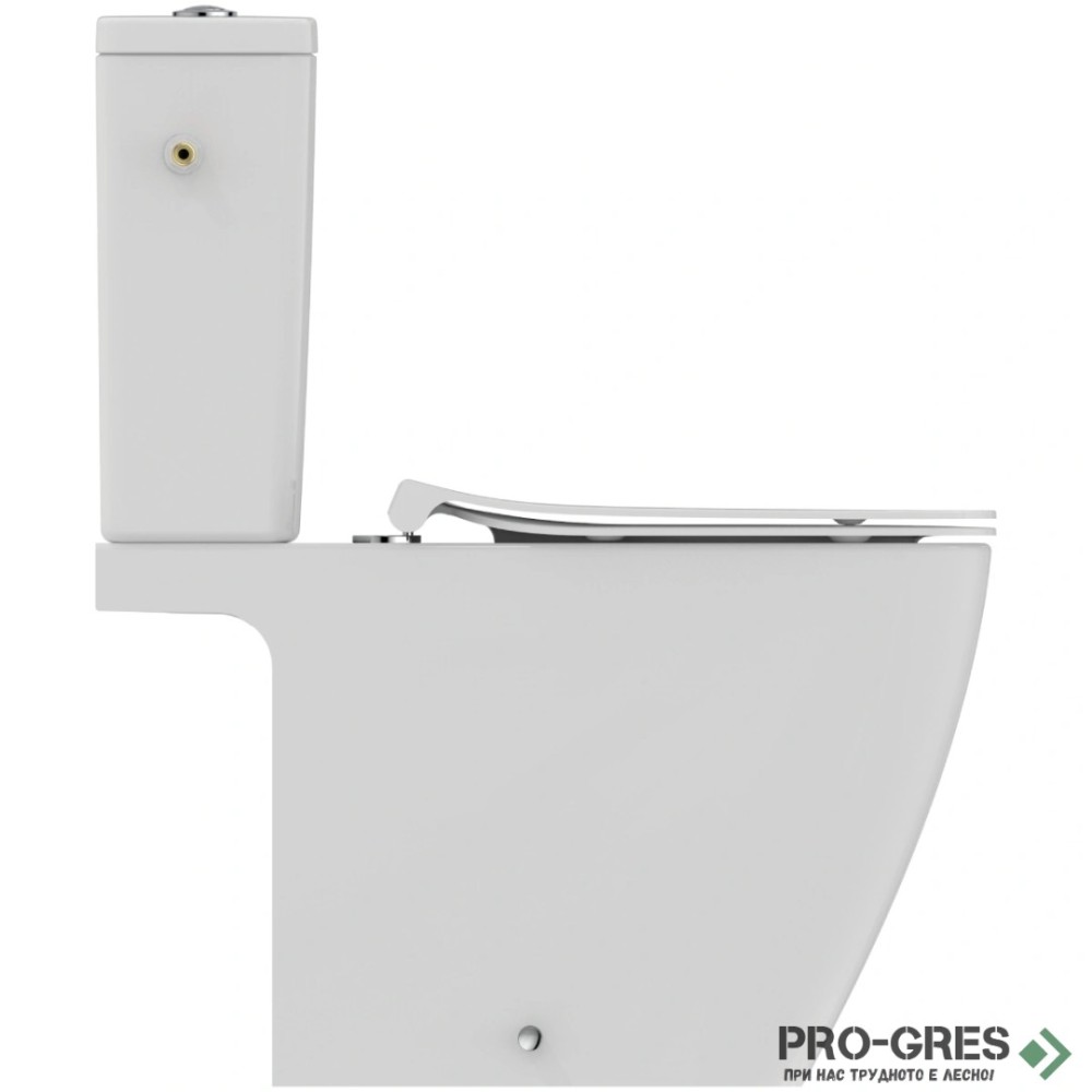 Моноблок I.life B Rimless+ комбинирано оттичане,капак с плавно затваряне, бял Ideal Standart T5348HY