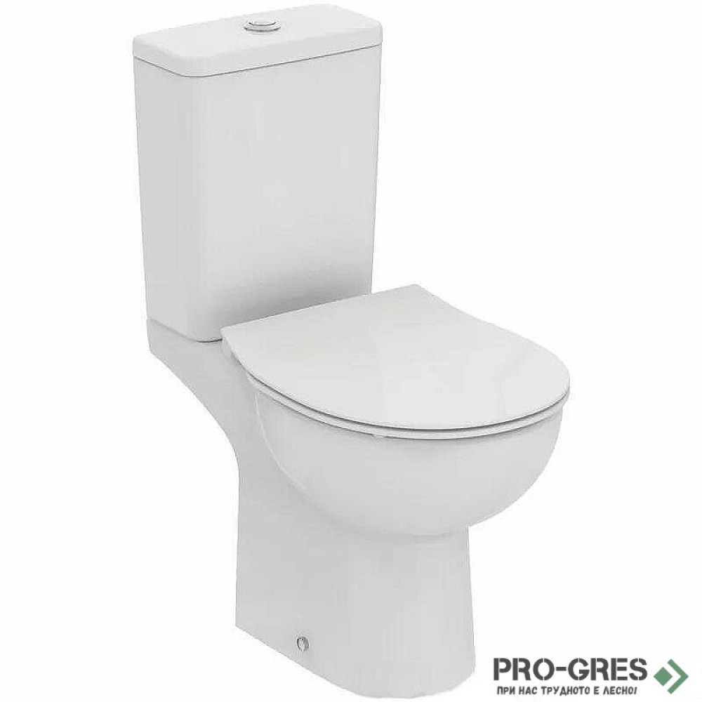 Моноблок  RimLS+ с комбинирано оттичане и биде бял IDEAL STANDARD EUROVIT W00740