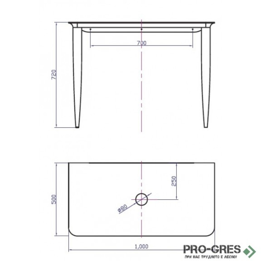 Плот за баня от масивно дърво, Inter Ceramic ICB 10072W