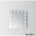 Горен PVC шкаф за баня, огледален, с LED осветление 46см, 