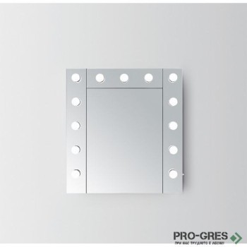 Горен PVC шкаф за баня, огледален, с LED осветление 46см, "АЙРИС",  Inter Ceramic  ICL 1716