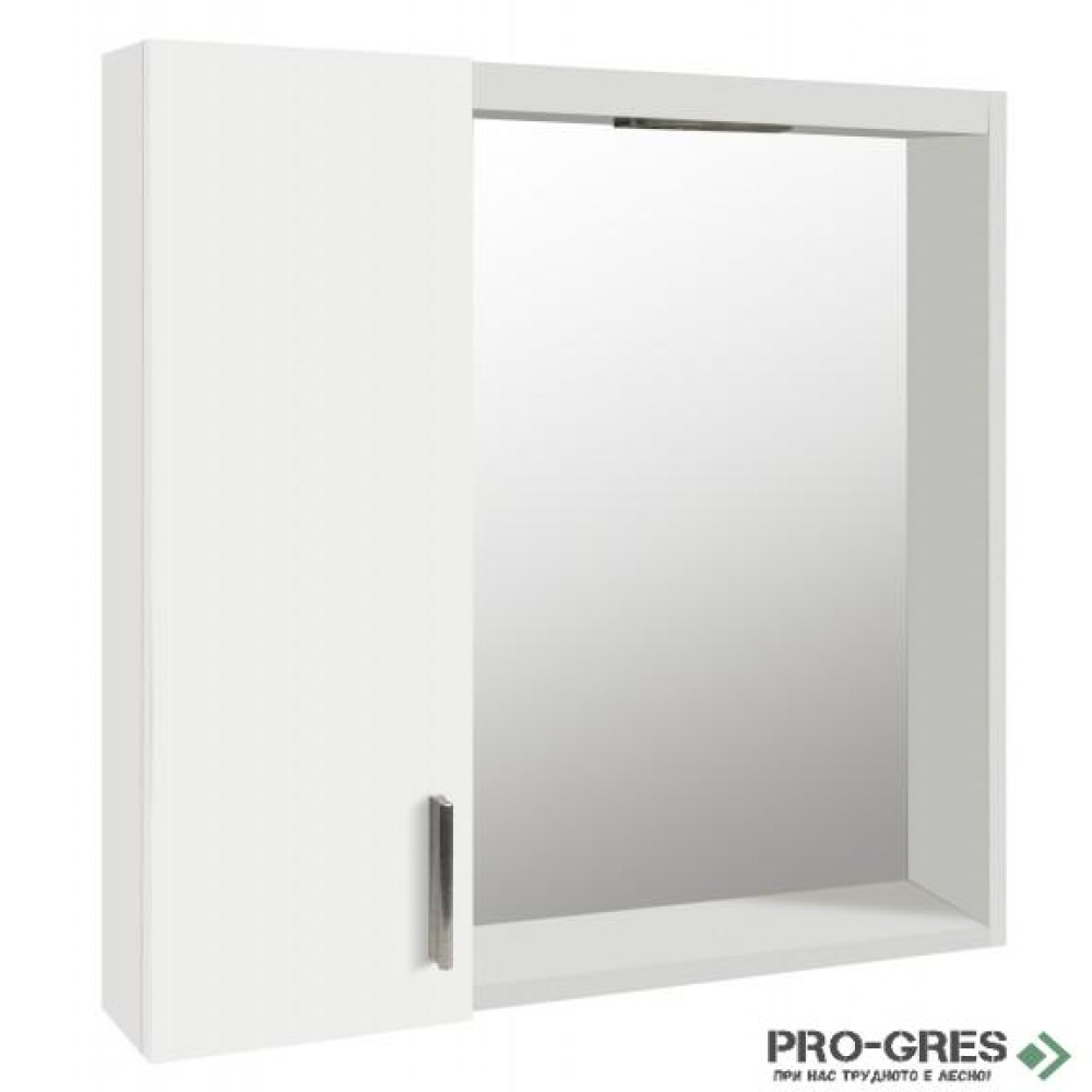 Горен PVC шкаф за баня, огледален, 60см, Inter Ceramic ICMC 1013-60