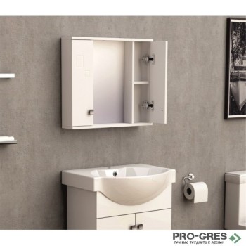 Горен PVC шкаф за баня, огледален, 60см, Inter Ceramic ICMC 1034 60