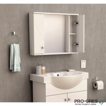 Огледален PVC шкаф за баня, 70см, Inter Ceramic ICMC 1043 70