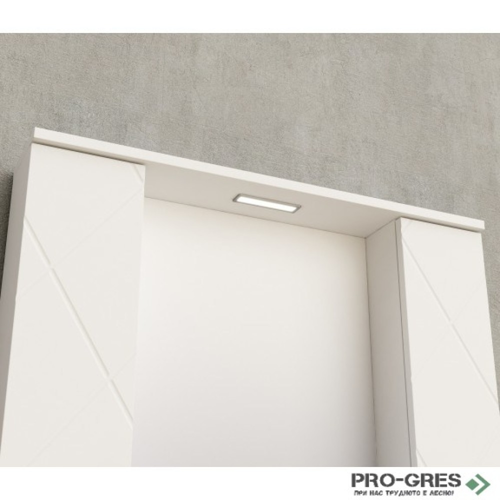 Огледален PVC шкаф за баня, 70см, Inter Ceramic ICMC 1043 70