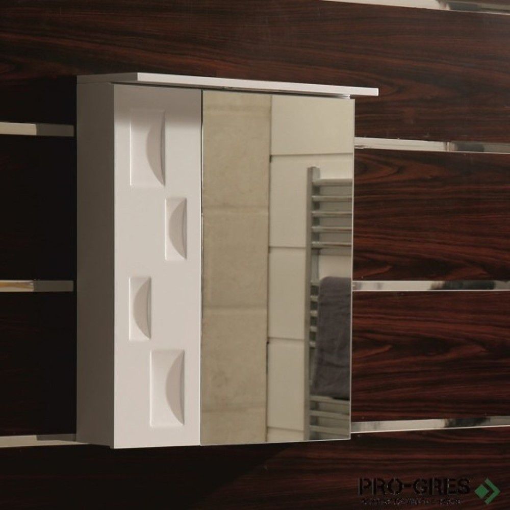 Горен огледален PVC шкаф за баня, Inter Ceramic  ICMC 1060 91