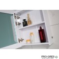 Горен PVC шкаф за баня, огледален, с LED осветление 45см, Inter Ceramic ICMC 4514-55