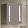 Горен PVC шкаф за баня, огледален, с LED осветление 50см, Inter Ceramic ICMC 5014-65