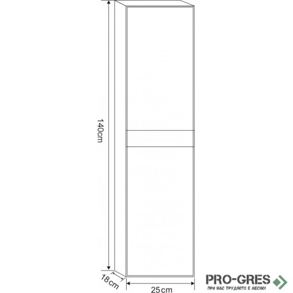 Колона за баня, PVC 25×140см, Inter Ceramic ICP 2521