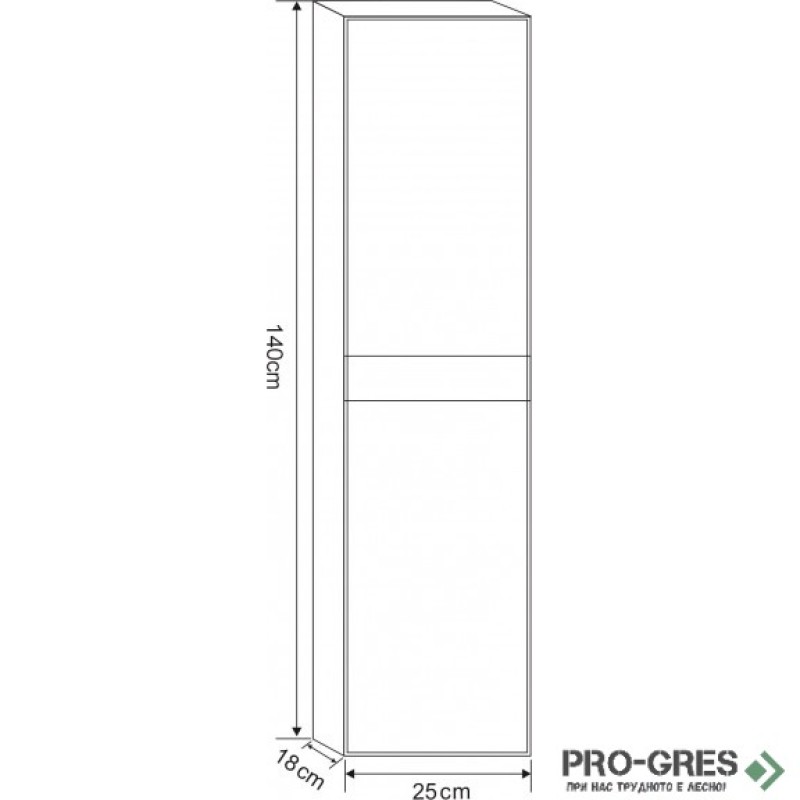 Колона за баня, PVC 25×140см, Inter Ceramic ICP 2521