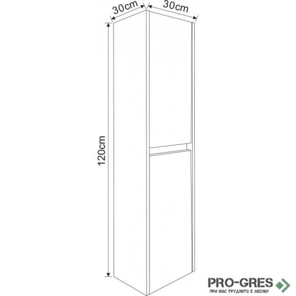 Колона за баня PVC 30×120см, 