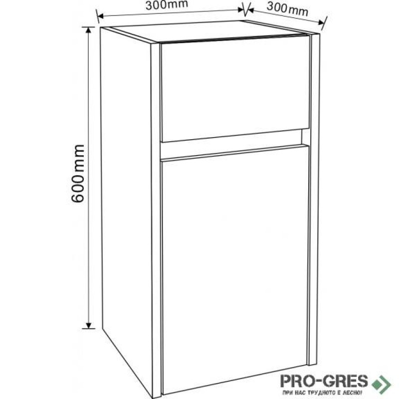 Колона PVC за баня 30×60, Inter Ceramic ICP 3030 60