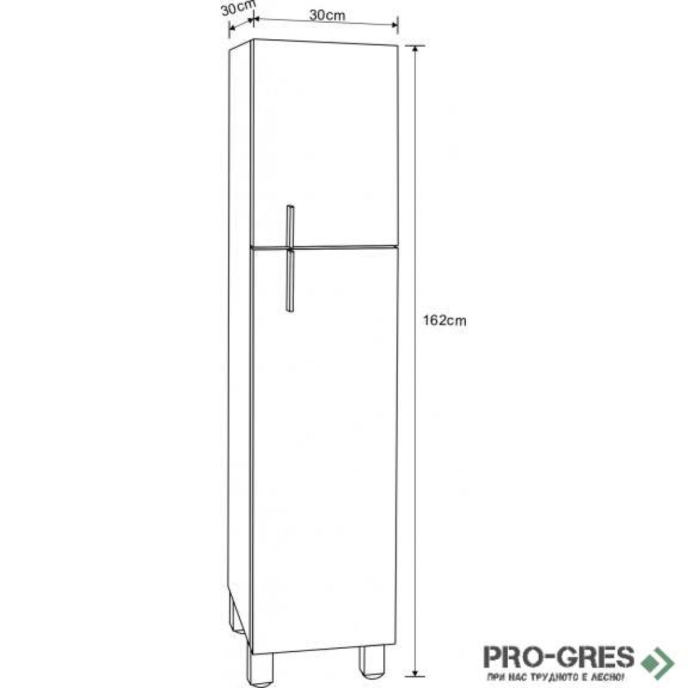 Стояща PVC колона за баня 30×162см,