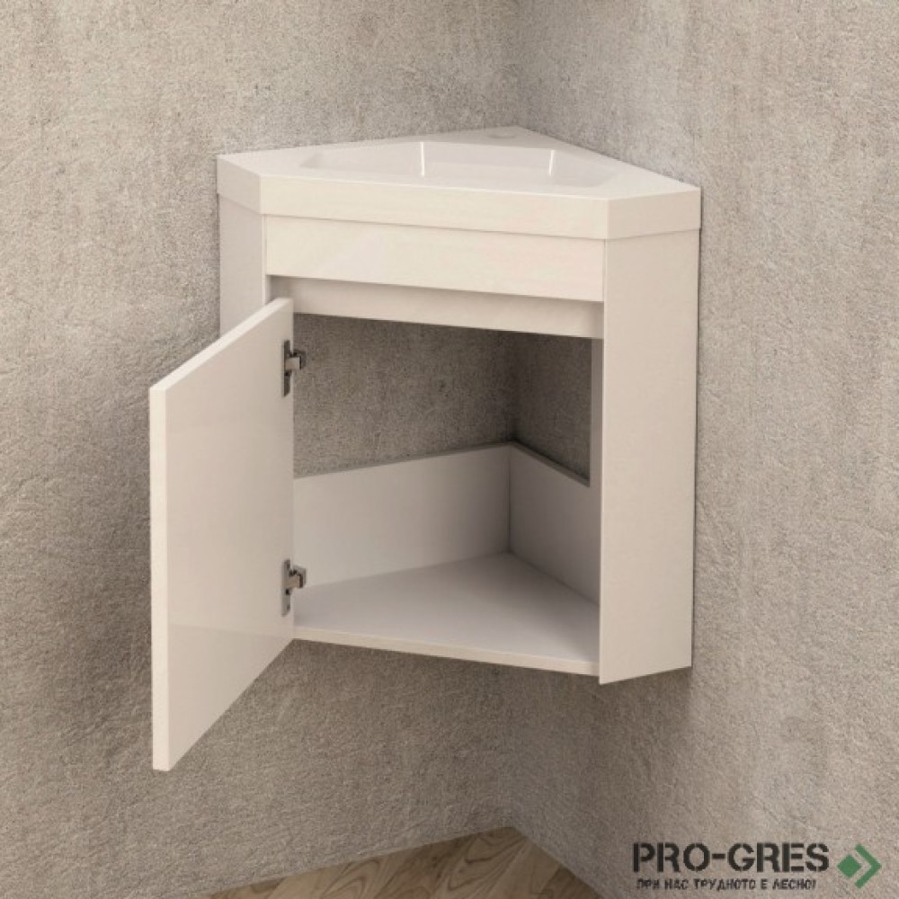 Ъглов PVC шкаф за баня 40см, Inter Ceramic ICP 3939