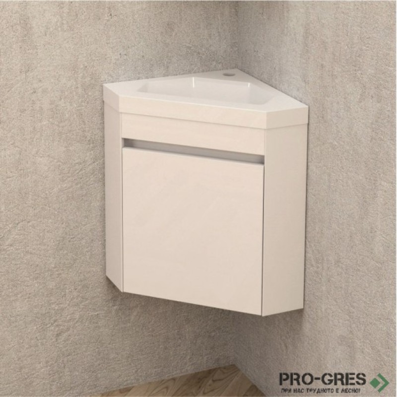 Ъглов PVC шкаф за баня 40см, Inter Ceramic ICP 3939