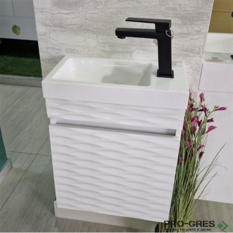 Долен шкаф за баня PVC,бял,  Inter Ceramic ICP 3945