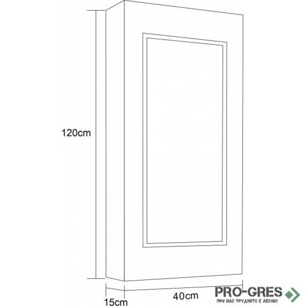 Колона за баня, с LED осветление, 40×120, Inter Ceramic ICP 40120