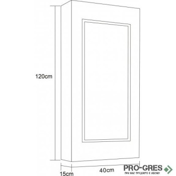 Колона за баня, с LED осветление, 40×120, Inter Ceramic ICP 40120
