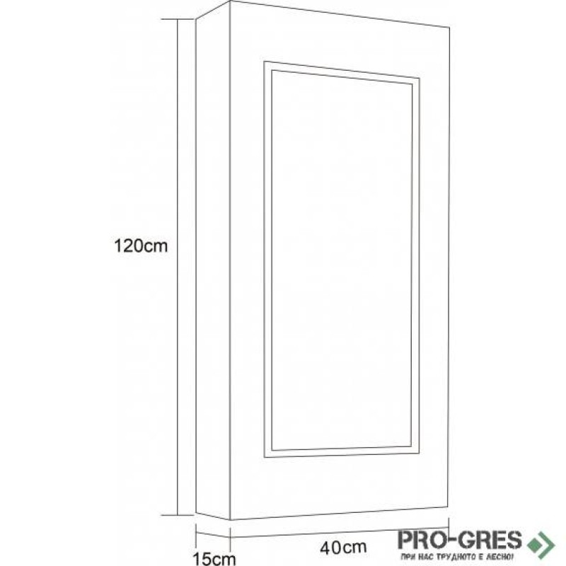Колона за баня, с LED осветление, 40×120, Inter Ceramic ICP 40120