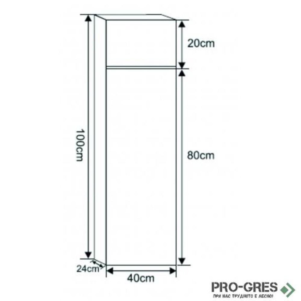 Колона PVC за баня 40×100см, Inter Ceramic ICP 4024 2