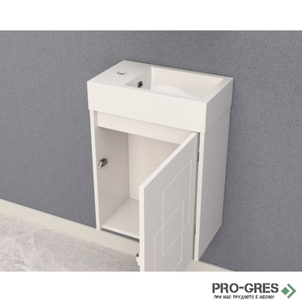 Долен PVC шкаф за баня 46см, Inter Ceramic ICP 4530