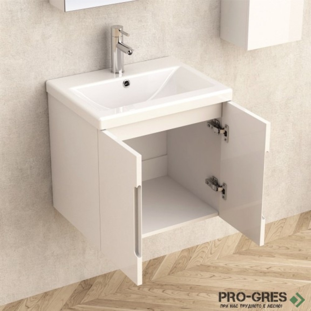 Долен PVC шкаф за баня 50см, бял, Inter Ceramic  ICP 5150