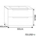 Долен PVC шкаф за баня 60см, Inter Ceramic ICP 6026