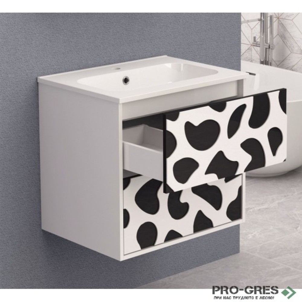 Долен PVC шкаф за баня 60см, Inter Ceramic ICP 6061B
