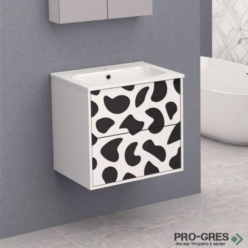 Долен PVC шкаф за баня 60см, Inter Ceramic ICP 6061B