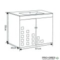 Долен PVC шкаф за баня ДИВА 61см, Inter Ceramic ICP 6140