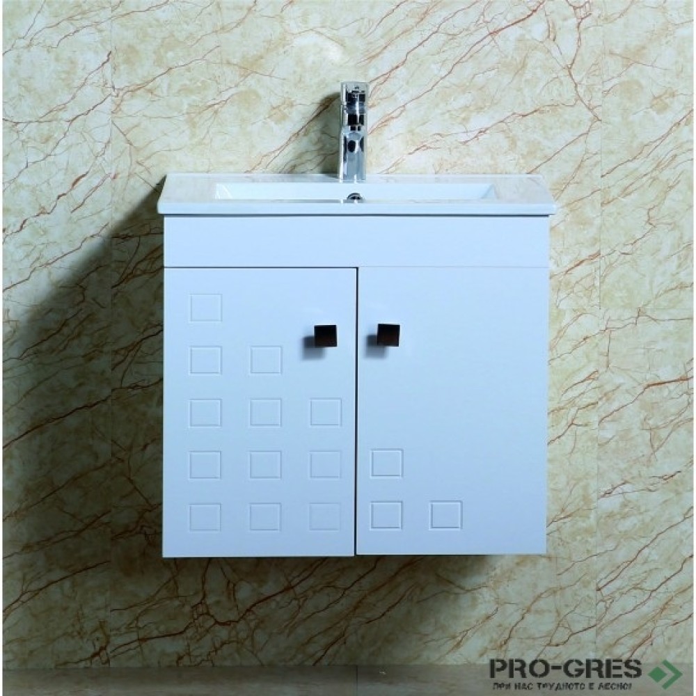 Долен PVC шкаф за баня ДИВА 61см, Inter Ceramic ICP 6140