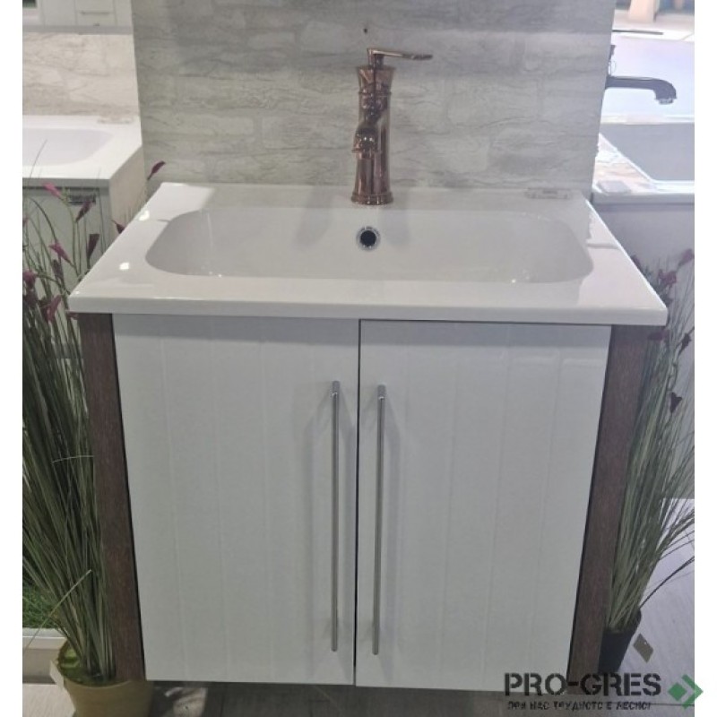 Долен шкаф за баня АМЕЛИЯ 60см,с умивалник, Inter Ceramic ICP 6450 