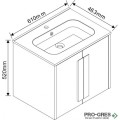 Долен PVC шкаф за баня, Амелия 61см , Inter Ceramic ICP 6451