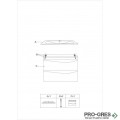 Долен PVC шкаф за баня 65см, Inter Ceramic ICP 6556 W