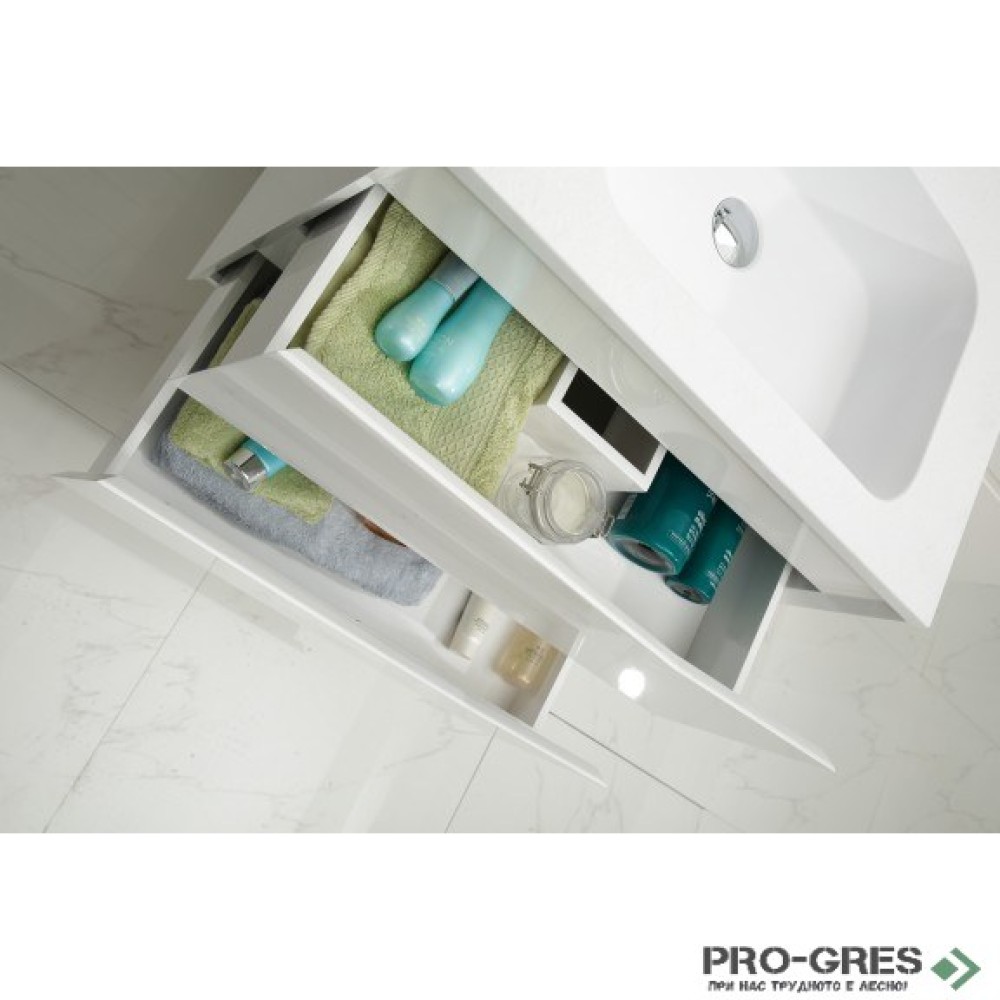 Долен PVC шкаф за баня 65см, Inter Ceramic ICP 6556 W