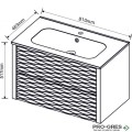Долен PVC шкаф за баня 80см МАДИСЪН-80, Inter Ceramic ICP 8043