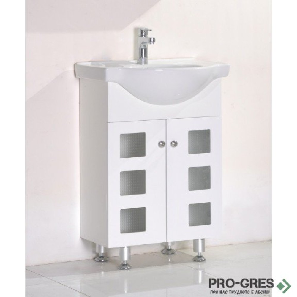 Стоящ PVC шкаф за баня 60см, Inter Ceramic ICP 8544