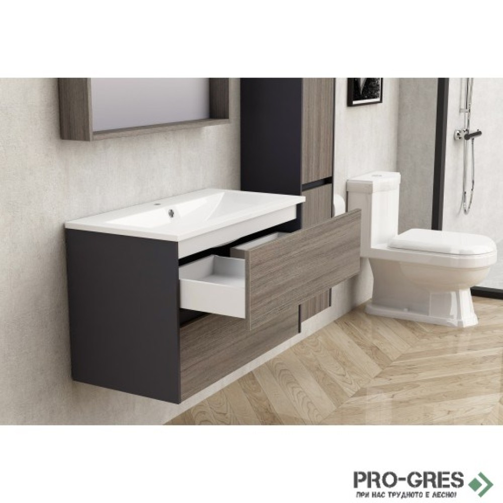Долен PVC шкаф за баня 90см, Inter Ceramic ICP 8955