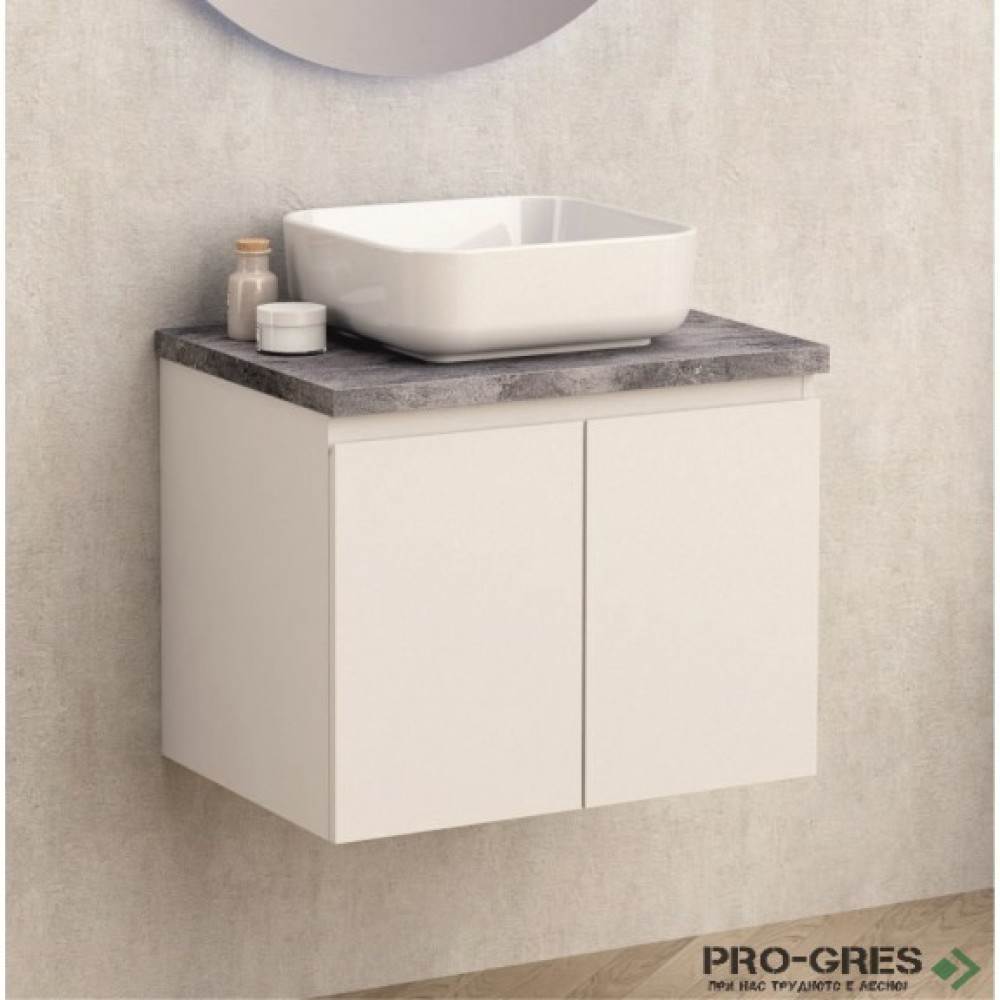 Долен PVC шкаф за баня с плот по избор, без умивалник 60см, Inter Ceramic ICP6045