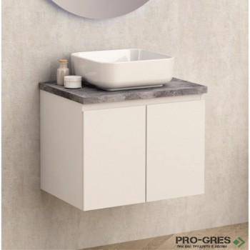 Долен PVC шкаф за баня с плот по избор, без умивалник 60см, Inter Ceramic ICP6045