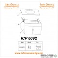 Долен PVC шкаф за баня КАЯ 60см, Inter Ceramic ICP6092W 