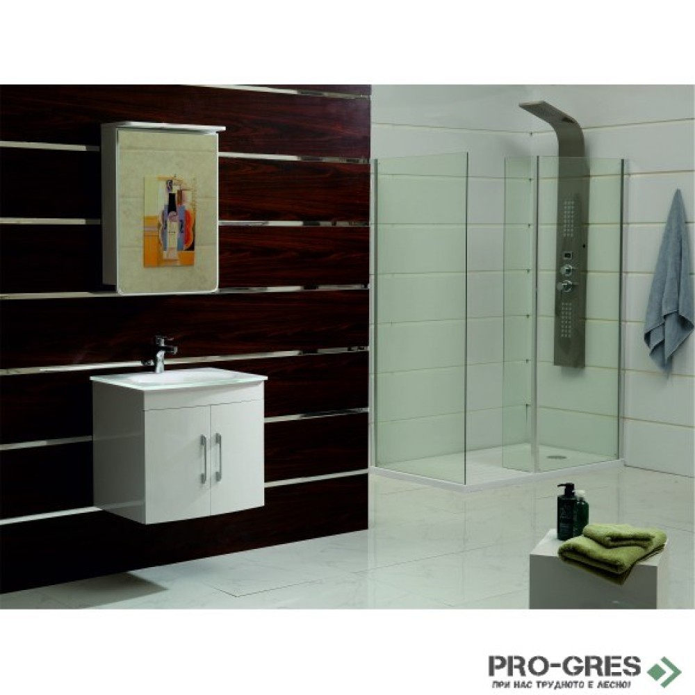 Долен PVC шкаф за баня КАЯ 60см, Inter Ceramic ICP6092W 