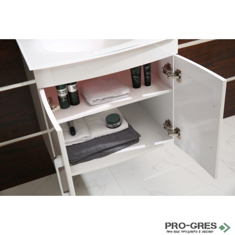 Долен PVC шкаф за баня КАЯ 60см, Inter Ceramic ICP6092W 